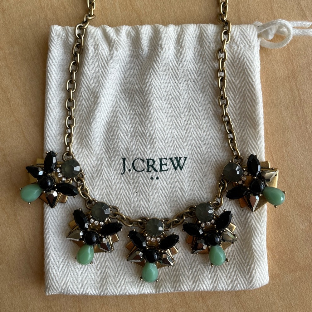 J. Crew Flower Statement Necklace